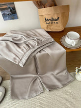 Spring Summer Satin Straight Trousers Fashion High Waist Acetic Acid Women's Pants Loose Casual Wide-leg Pants Women's