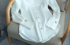 Striped Satin Women’s Luxury Loose Shirt – Elegant & Versatile