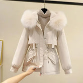 Autumn/Winter New Loose-Fit Thickened Parka Women's Cropped Petite Padded Jacket Fashionable Cotton Coat Cotton-Padded Trendy