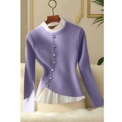 2025 Autumn Winter Female Shirt New Fashion Niche Design Sense Top Temperament Super Beautiful Shirt Womens Clothing Casual Tops