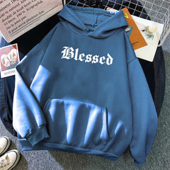 Blessed Creativity Printed Hoodie – Street Style Comfort with a Hip Hop Vibe