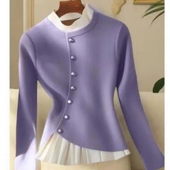 2025 Autumn Winter Female Shirt New Fashion Niche Design Sense Top Temperament Super Beautiful Shirt Womens Clothing Casual Tops