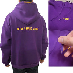 BTS Jimin ‘You Never Walk Alone’ Purple Hoodie – Seven With You 13 Print K-Pop Fan Sweatshirt