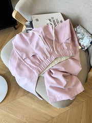 Japanese Casual Wide Leg Pants Women Summer High Waist Thin Loose Jogging Pants Y2K Baggy All Match Straight Trousers