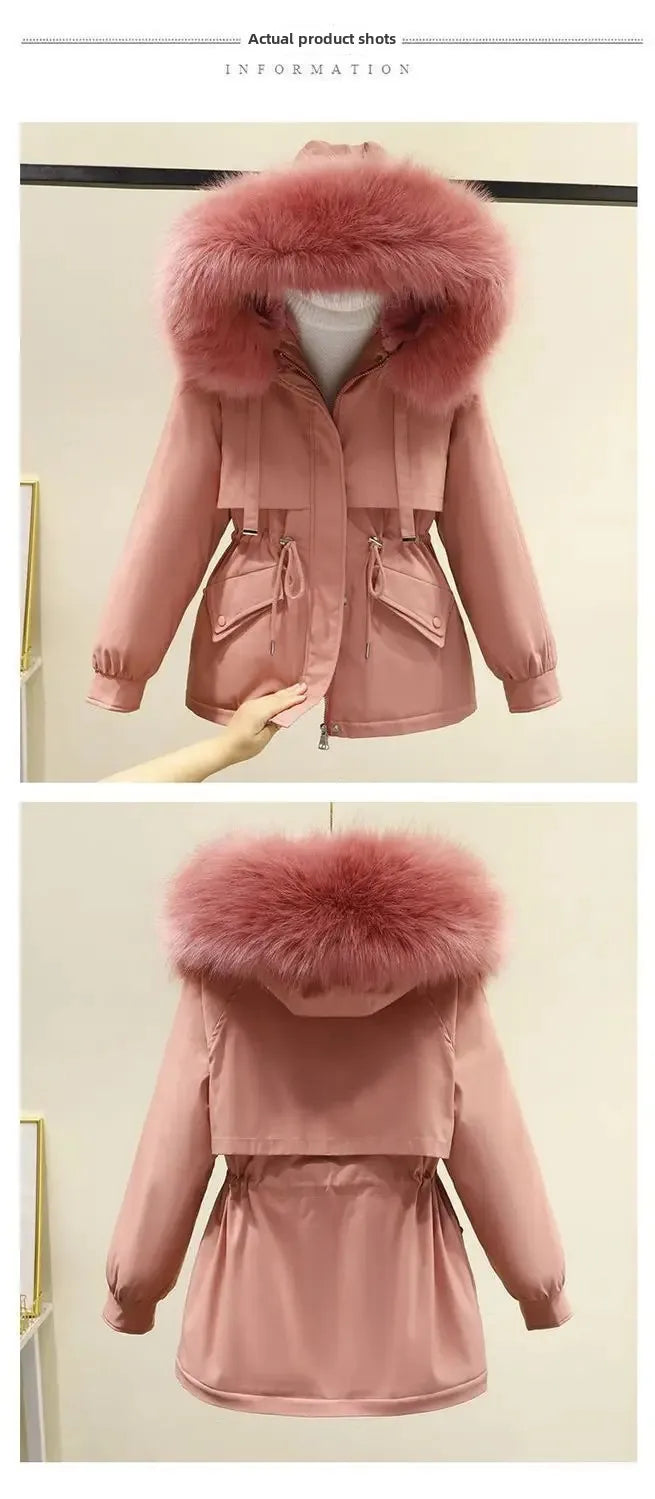 Autumn/Winter New Loose-Fit Thickened Parka Women's Cropped Petite Padded Jacket Fashionable Cotton Coat Cotton-Padded Trendy