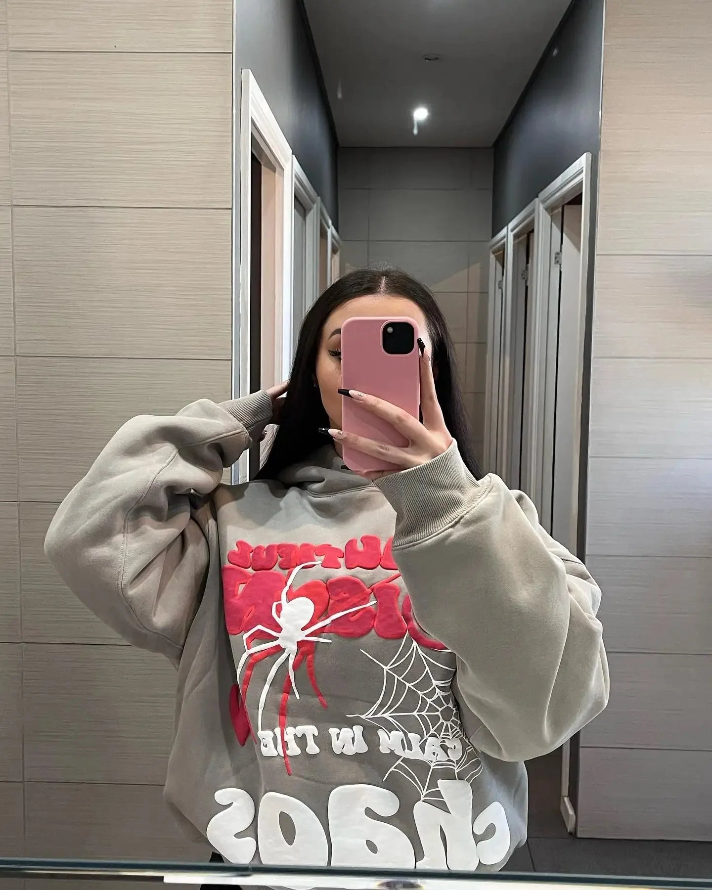 Y2K Harajuku Letter Print Hoodie & Sweatpants – Unisex Streetwear Set