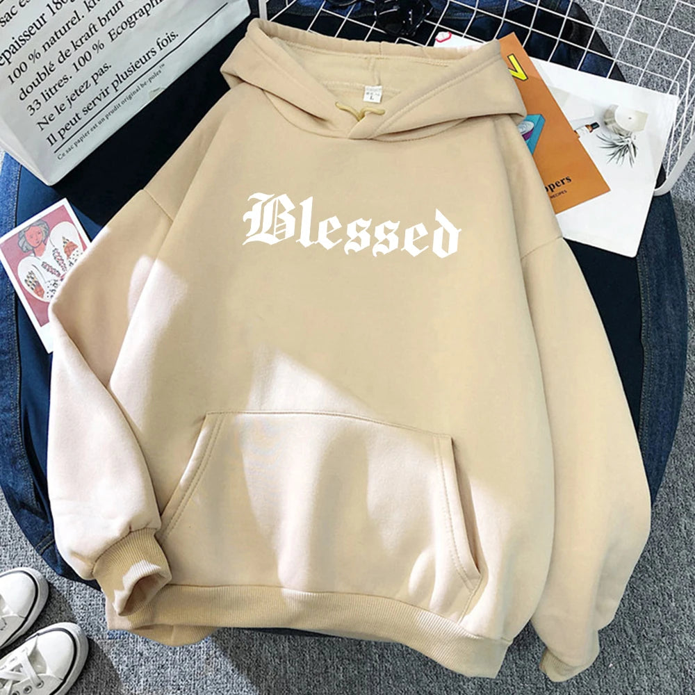 Blessed Creativity Printed Hoodie – Street Style Comfort with a Hip Hop Vibe