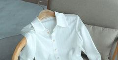 Striped Satin Women’s Luxury Loose Shirt – Elegant & Versatile