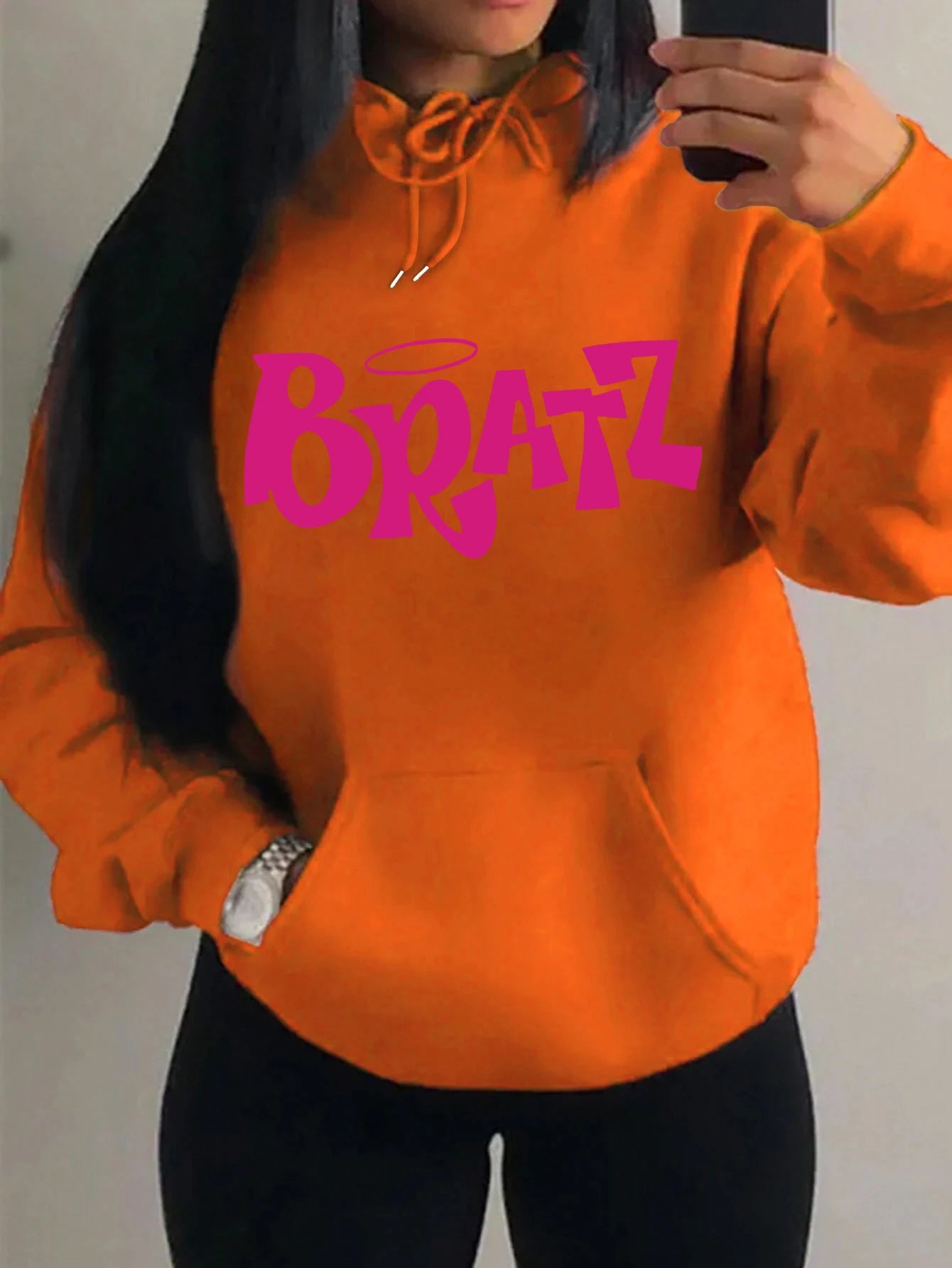 Y2K Bratz Graphic Hoodie – Colorful Streetwear Pullover with Pocket | Women’s Hip Hop Casual Hoodie
