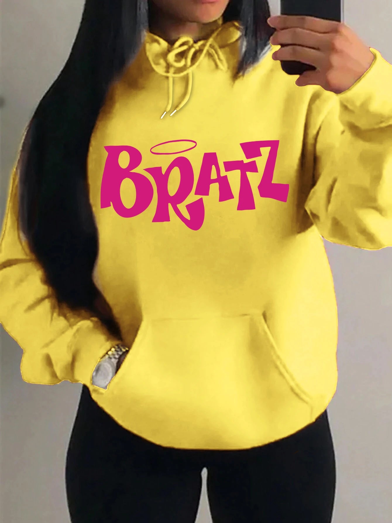 Y2K Bratz Graphic Hoodie – Colorful Streetwear Pullover with Pocket | Women’s Hip Hop Casual Hoodie