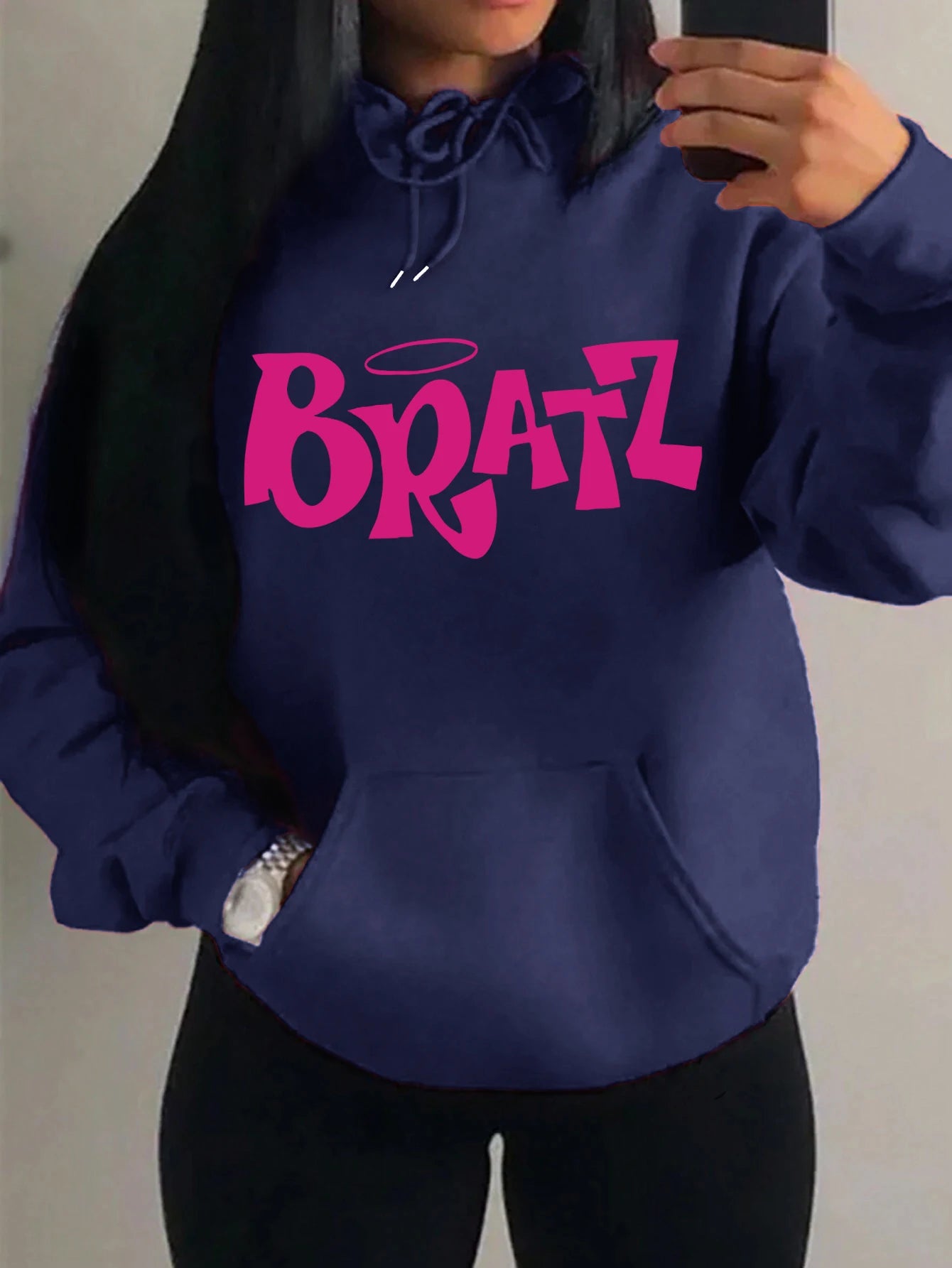 Y2K Bratz Graphic Hoodie – Colorful Streetwear Pullover with Pocket | Women’s Hip Hop Casual Hoodie