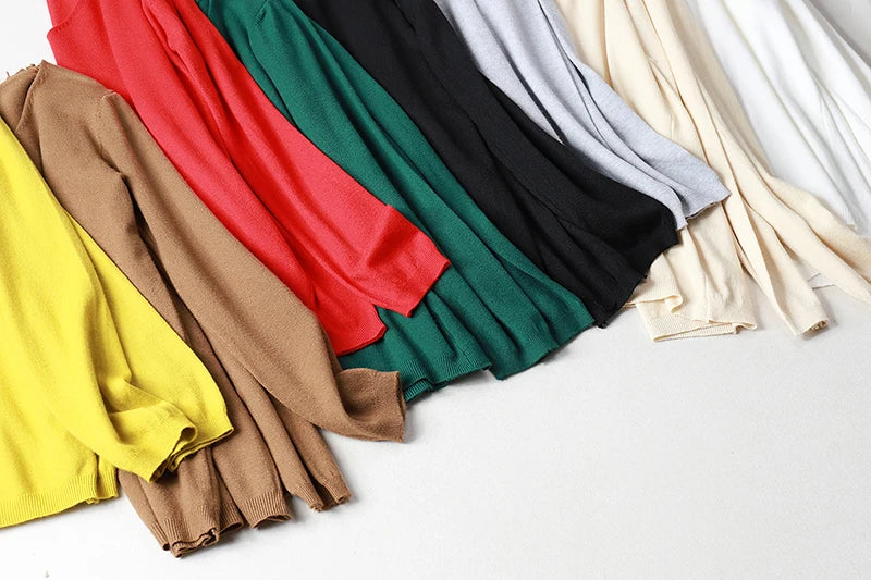 2025 autumn winter Sweater Knitted Pullover women v-neck oversize sweater female loose long sleeve sweater top Jumper