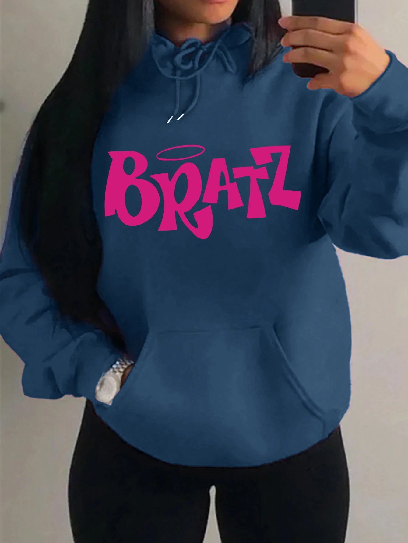 Y2K Bratz Graphic Hoodie – Colorful Streetwear Pullover with Pocket | Women’s Hip Hop Casual Hoodie