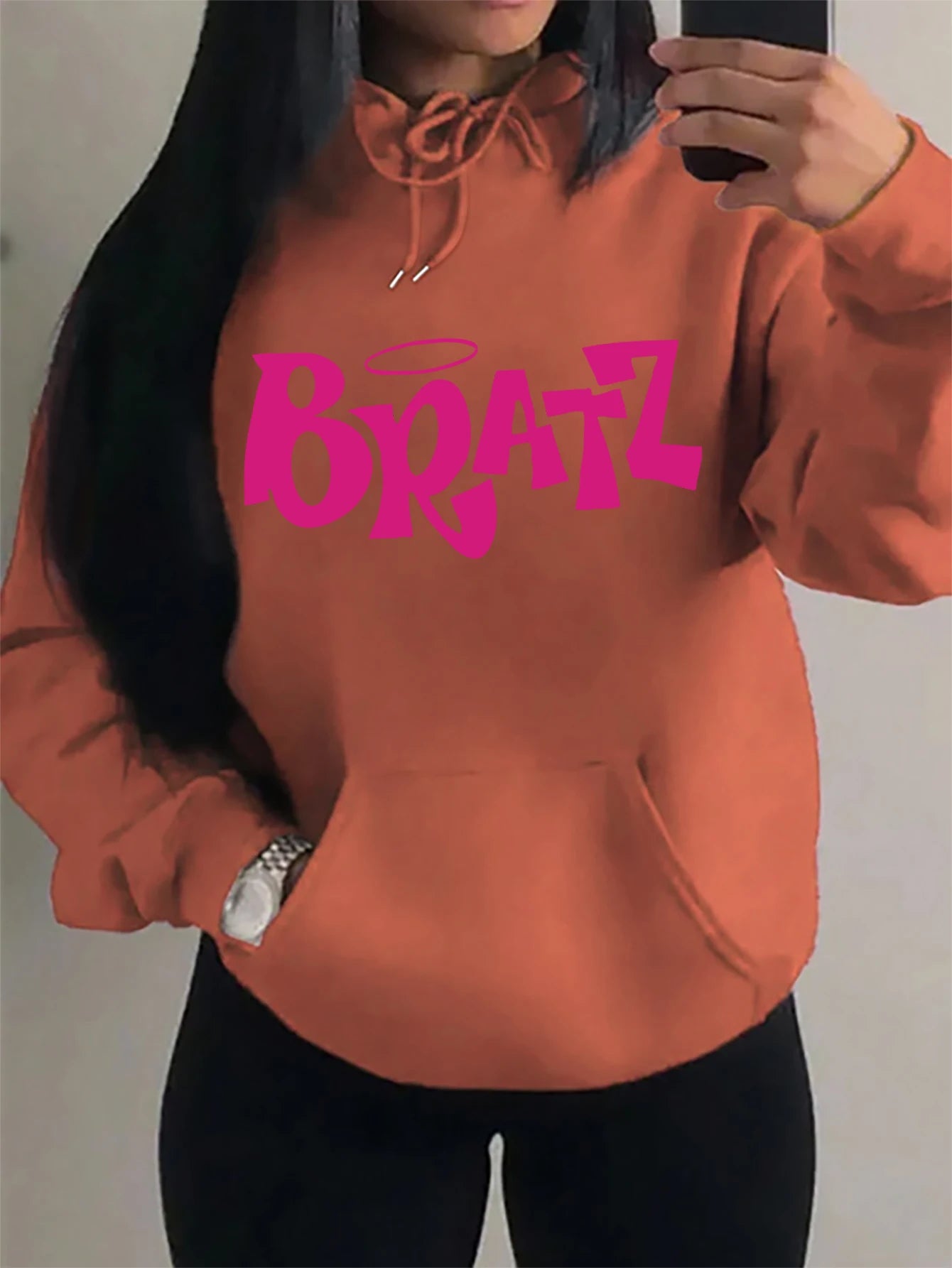 Y2K Bratz Graphic Hoodie – Colorful Streetwear Pullover with Pocket | Women’s Hip Hop Casual Hoodie