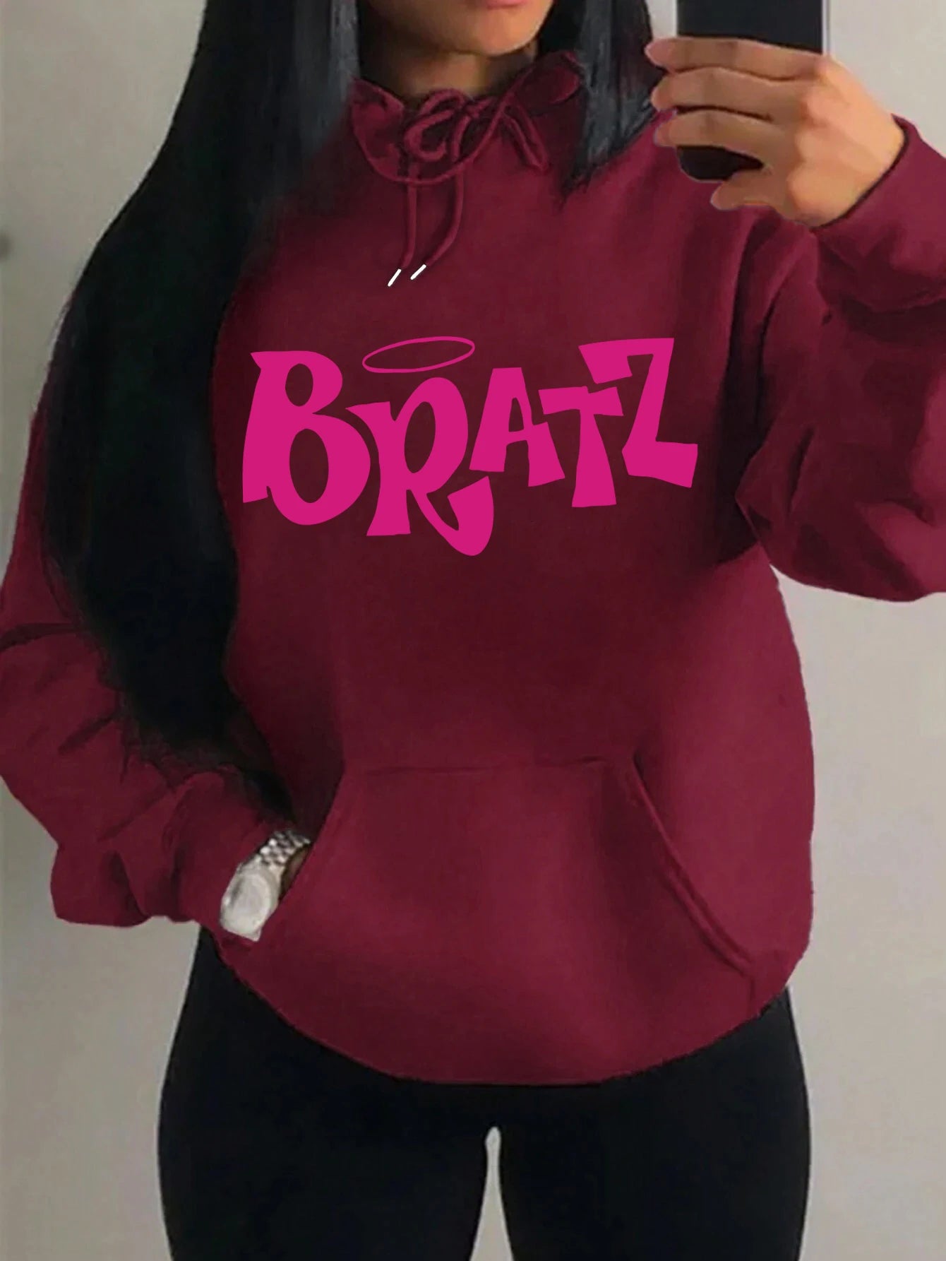 Y2K Bratz Graphic Hoodie – Colorful Streetwear Pullover with Pocket | Women’s Hip Hop Casual Hoodie
