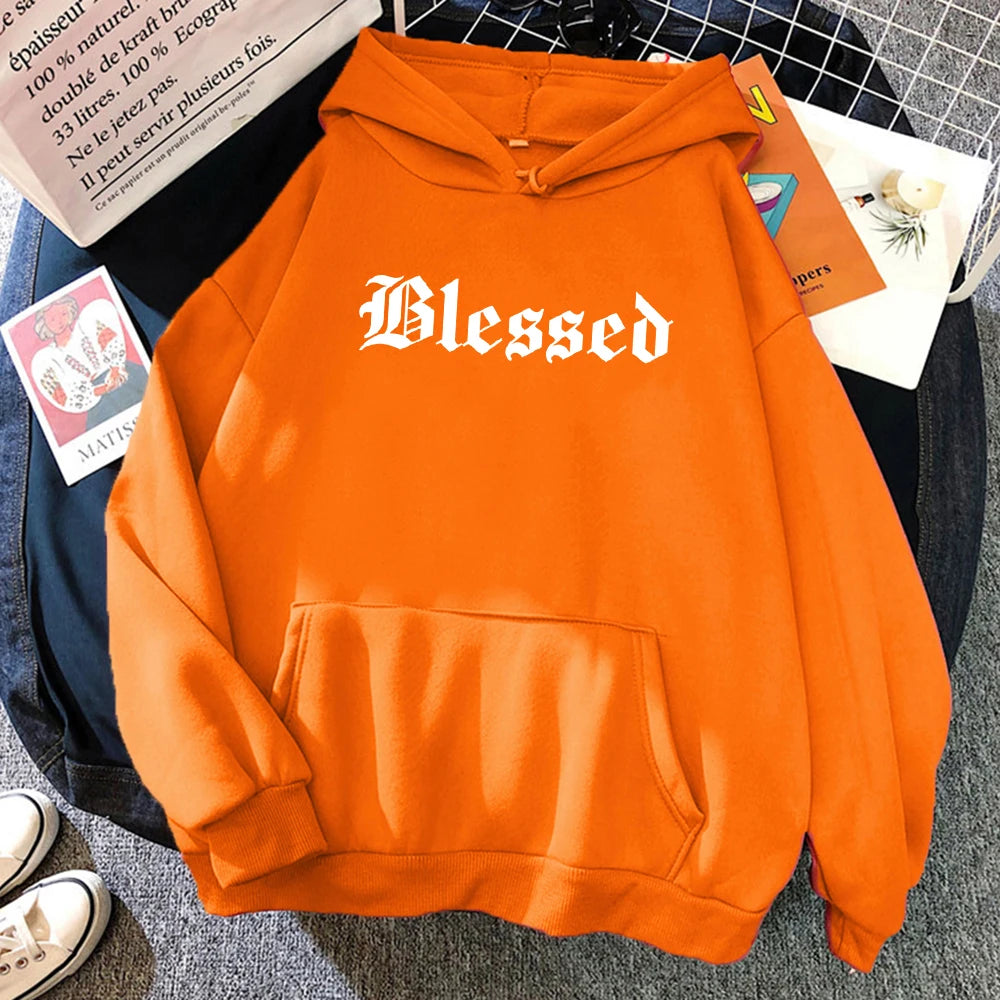 Blessed Creativity Printed Hoodie – Street Style Comfort with a Hip Hop Vibe