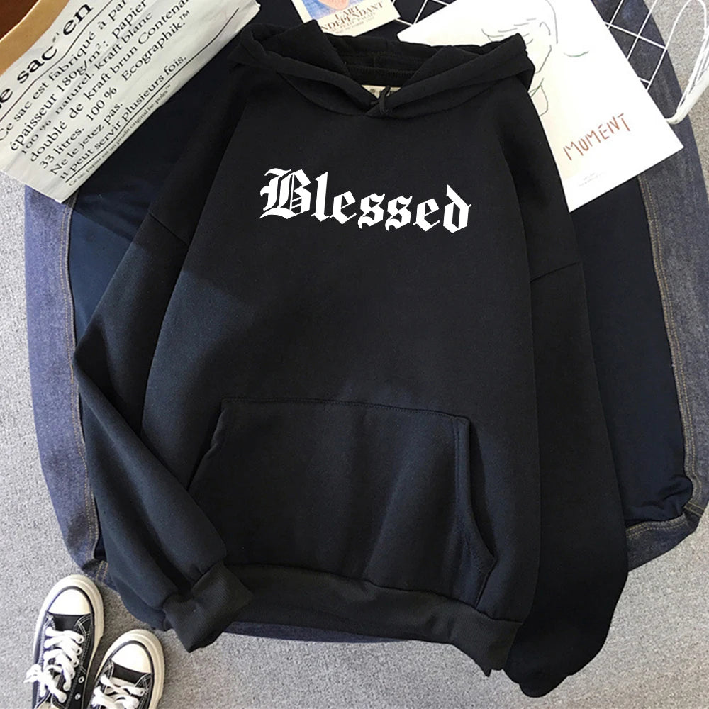 Blessed Creativity Printed Hoodie – Street Style Comfort with a Hip Hop Vibe