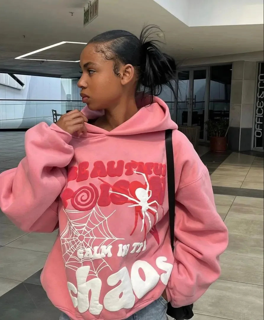 Y2K Harajuku Letter Print Hoodie & Sweatpants – Unisex Streetwear Set