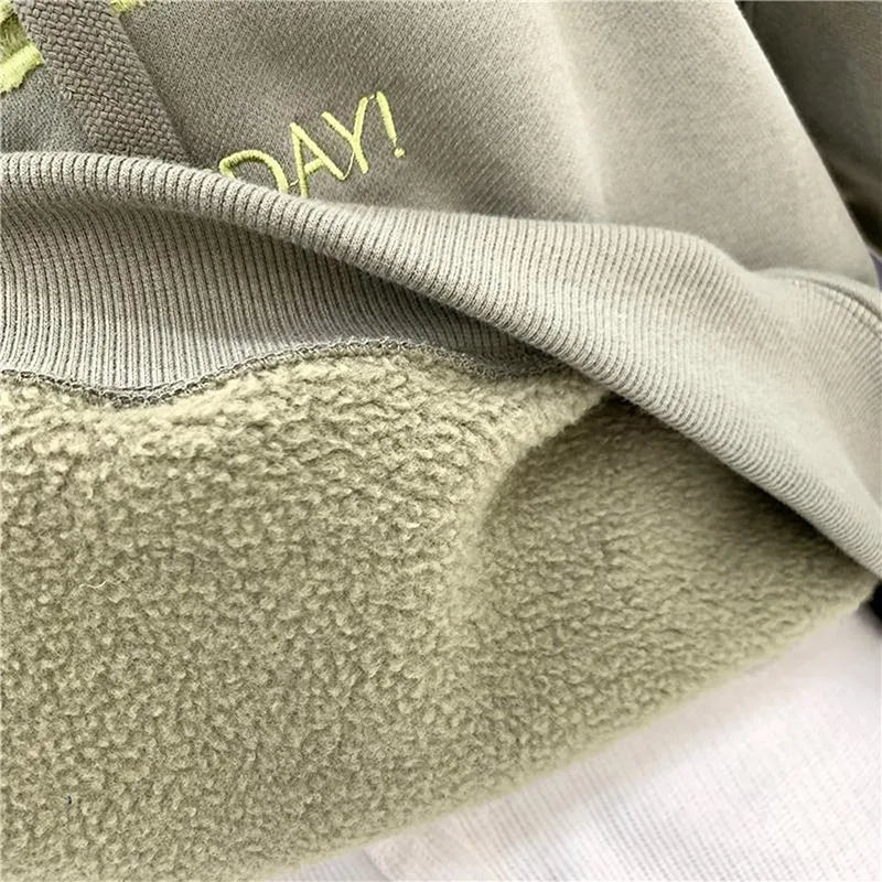 Women’s Oversized Patchwork Sweatshirt – Winter Streetwear Hoodie