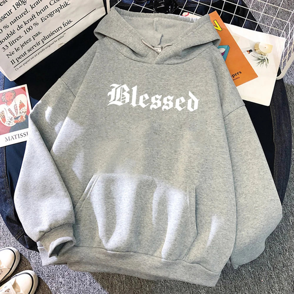 Blessed Creativity Printed Hoodie – Street Style Comfort with a Hip Hop Vibe