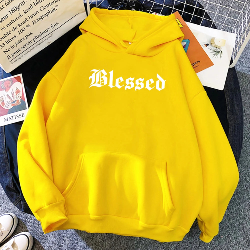 Blessed Creativity Printed Hoodie – Street Style Comfort with a Hip Hop Vibe