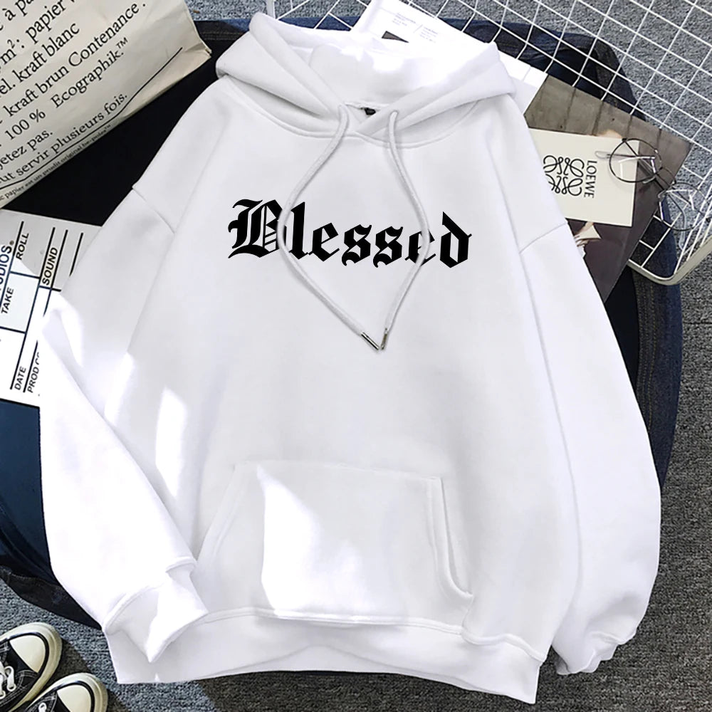 Blessed Creativity Printed Hoodie – Street Style Comfort with a Hip Hop Vibe