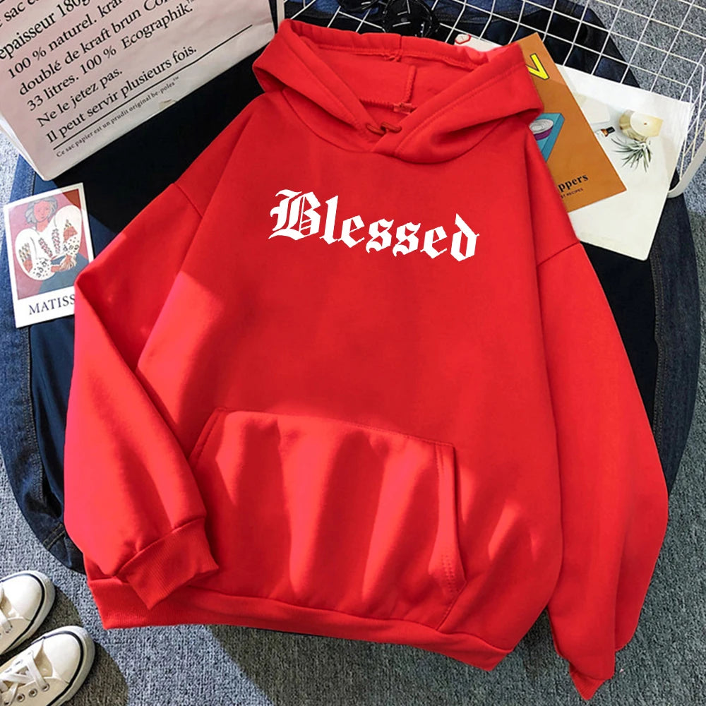 Blessed Creativity Printed Hoodie – Street Style Comfort with a Hip Hop Vibe