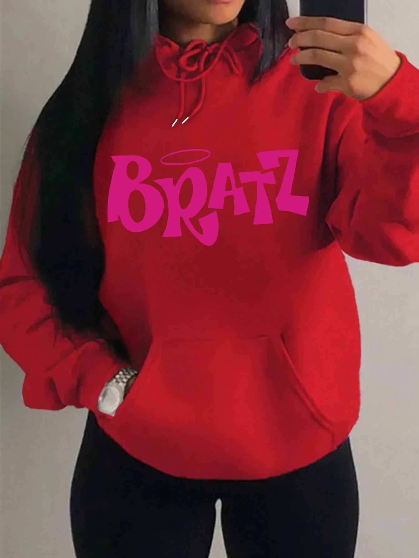 Y2K Bratz Graphic Hoodie – Colorful Streetwear Pullover with Pocket | Women’s Hip Hop Casual Hoodie