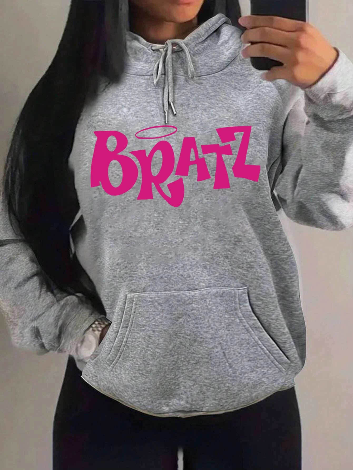 Y2K Bratz Graphic Hoodie – Colorful Streetwear Pullover with Pocket | Women’s Hip Hop Casual Hoodie