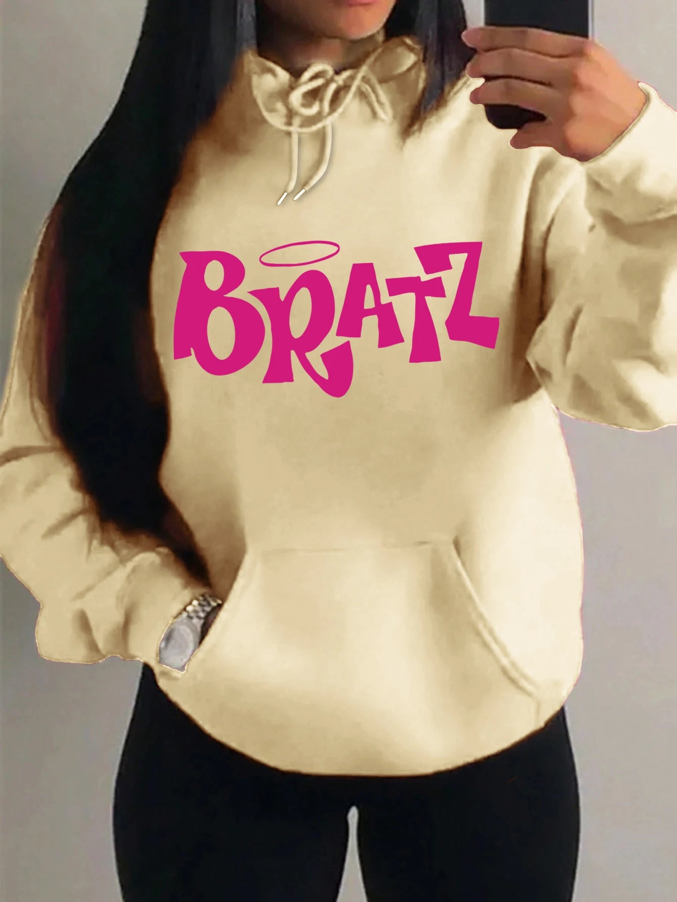Y2K Bratz Graphic Hoodie – Colorful Streetwear Pullover with Pocket | Women’s Hip Hop Casual Hoodie