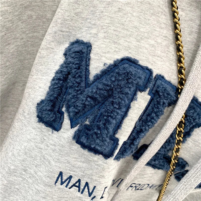 Women’s Oversized Patchwork Sweatshirt – Winter Streetwear Hoodie