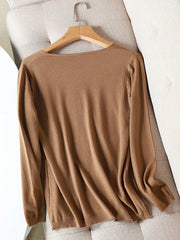 2025 autumn winter Sweater Knitted Pullover women v-neck oversize sweater female loose long sleeve sweater top Jumper
