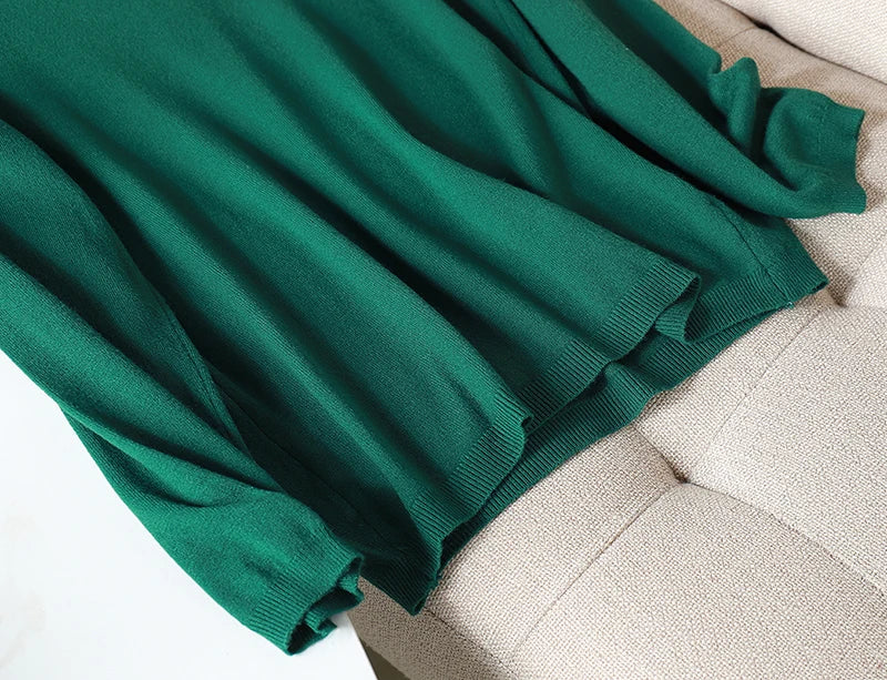 2025 autumn winter Sweater Knitted Pullover women v-neck oversize sweater female loose long sleeve sweater top Jumper