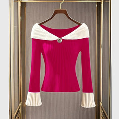Fashion New 2025 Sweater Women Autumn High Quality Temperament Long Sleeve Waist Knitwear Female Pullover Bottoming Shirt Tops