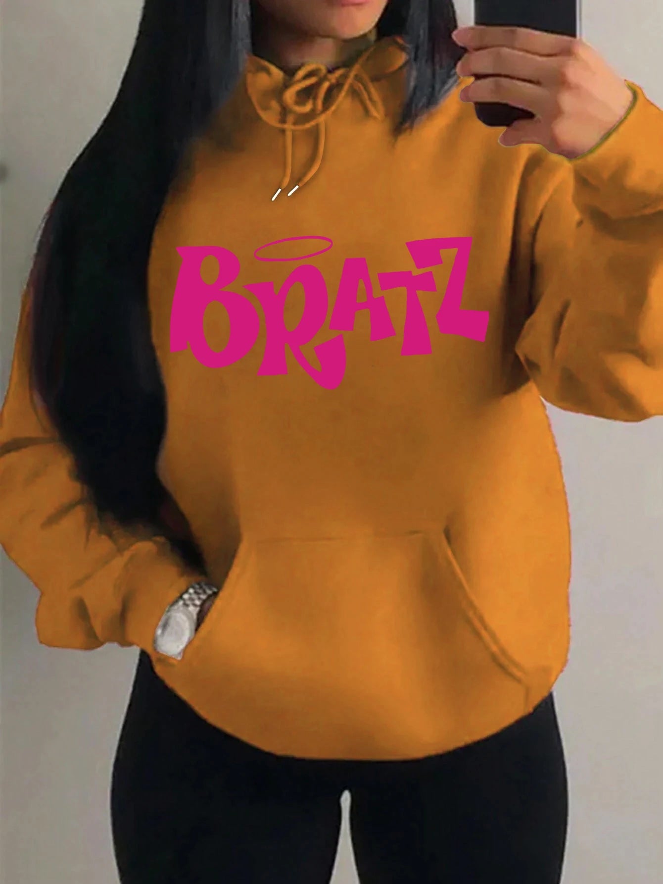 Y2K Bratz Graphic Hoodie – Colorful Streetwear Pullover with Pocket | Women’s Hip Hop Casual Hoodie